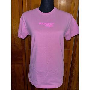Bucked Up Pink Short Sleeve Tee Shirt Size Small